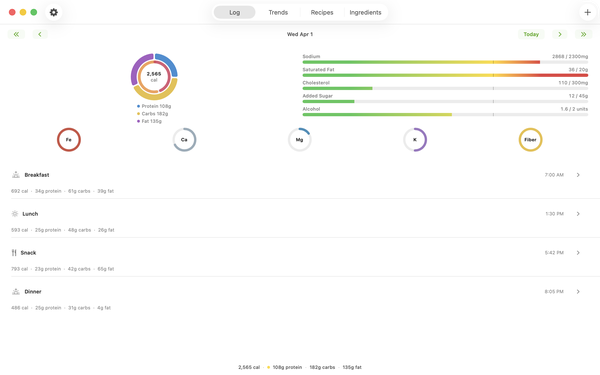 macOS Log day view (light)